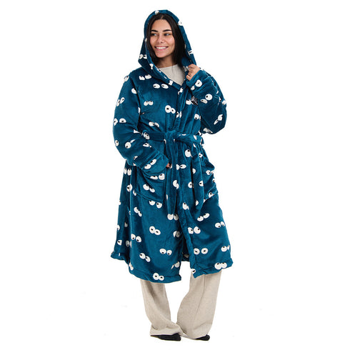 Snuggs Blanket Robe Petroleum Eyes